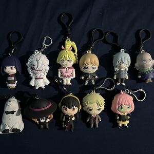 Anime clip bags keychains